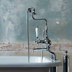 Burlington Anglesey Deck Mounted Bath Shower Mixer With Straight Valves 11 Burlington Anglesey Deck Mounted Bath Shower Mixer With Straight Valves -TAP WAREHOUSE Shop burlington anglesey dm bsm detail1