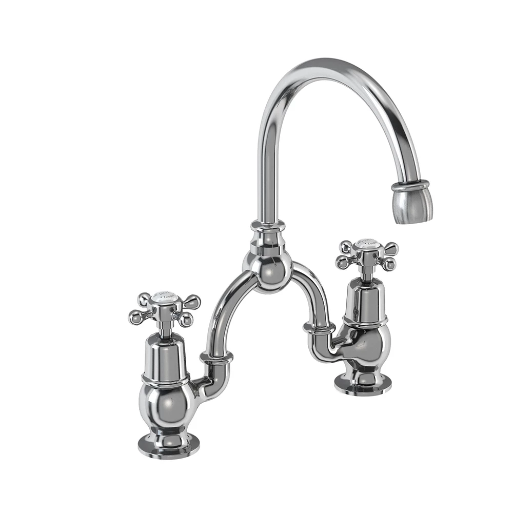 Burlington Claremont Regent 2 Tap Hole Arch Basin Mixer With Curved Spout 3 Burlington Claremont Regent 2 Tap Hole Arch Basin Mixer With Curved Spout