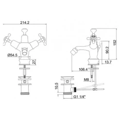 Burlington Claremont Bidet Mixer Tap With Pop Up Waste 7 Burlington Claremont Bidet Mixer Tap With Pop Up Waste -TAP WAREHOUSE Shop burlington claremont bidet tap waste cl13qt tech