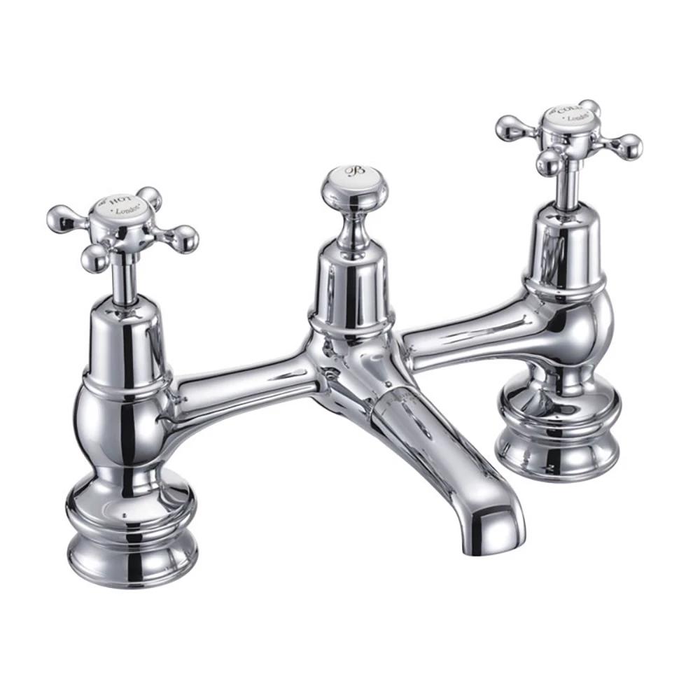 Burlington Claremont Bridge Basin Mixer Tap With Swivel Spout & Waste 4 Burlington Claremont Bridge Basin Mixer Tap With Swivel Spout & Waste - Image 2