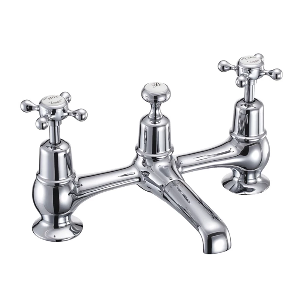 Burlington Claremont Bridge Basin Mixer Tap With Swivel Spout & Waste 3 Burlington Claremont Bridge Basin Mixer Tap With Swivel Spout & Waste