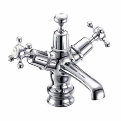 Burlington Claremont Regent Basin Mixer Tap With High Central Indice & Plug & Chain Waste