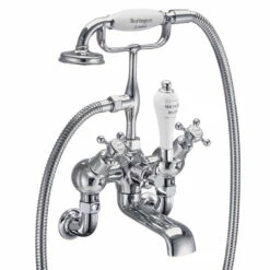 Burlington Claremont Wall Mounted Angled Bath Shower Mixer With S Adjuster