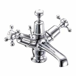 Burlington Claremont Basin Mixer Tap With High Central Indice And Pop-Up Waste