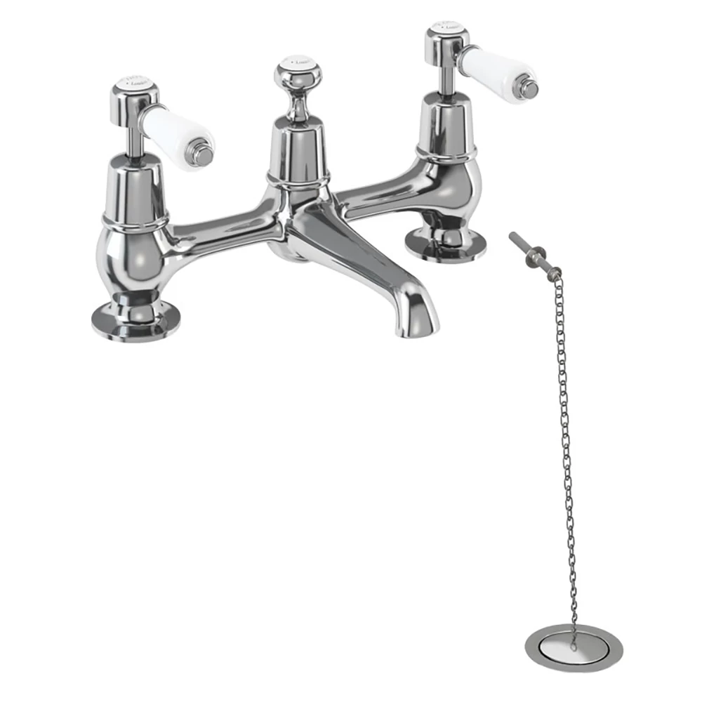 Burlington Kensington Regent Bridge Basin Mixer Tap With Swivel Spout & Waste 3 Burlington Kensington Regent Bridge Basin Mixer Tap With Swivel Spout & Waste