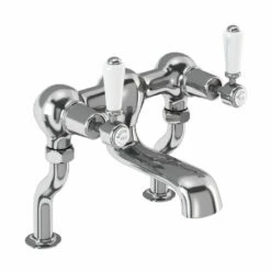 Burlington Kensington Deck Mounted Bath Filler Tap With Straight Valves