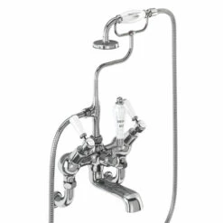 Burlington Kensington Wall Mounted Angled Bath Shower Mixer With S Adjuster