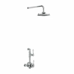 Burlington Stour Exposed Thermostatic Shower Valve With 12" Fixed Shower Head