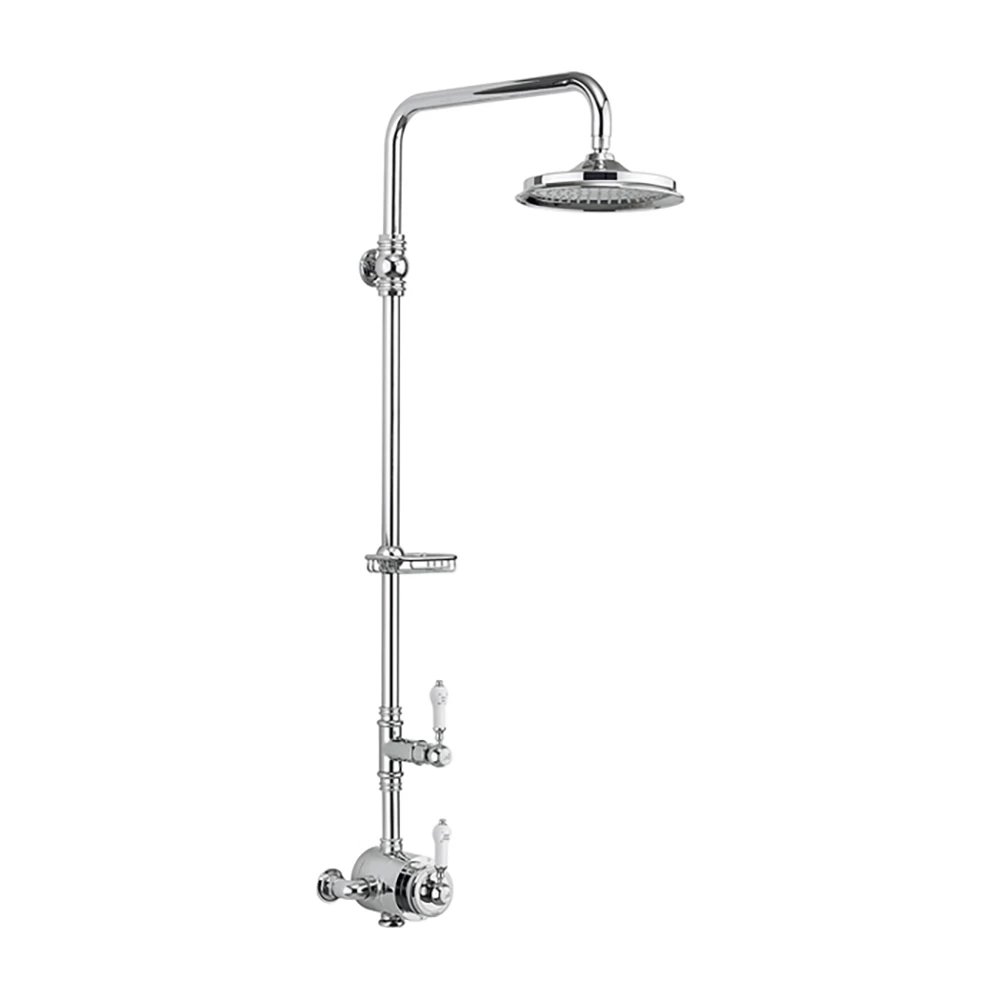 Burlington Stour Exposed Thermostatic Shower Valve With 12" Fixed Shower Head And Rigid Riser 3 Burlington Stour Exposed Thermostatic Shower Valve With 12" Fixed Shower Head And Rigid Riser
