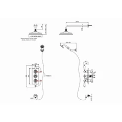 Burlington Trent Concealed 2 Outlet Thermostatic Shower Kit With 12" Shower Head 7 Burlington Trent Concealed 2 Outlet Thermostatic Shower Kit With 12" Shower Head -TAP WAREHOUSE Shop burlington trent 3 handle shower kit tech
