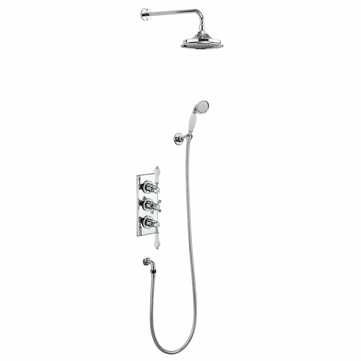 Burlington Trent Concealed 2 Outlet Thermostatic Shower Kit With 12" Shower Head 3 Burlington Trent Concealed 2 Outlet Thermostatic Shower Kit With 12" Shower Head