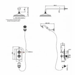 Burlington Trent Concealed Thermostatic Shower Kit With 12" Shower Head 7 Burlington Trent Concealed Thermostatic Shower Kit With 12" Shower Head -TAP WAREHOUSE Shop burlington trent shower kit head handset tech