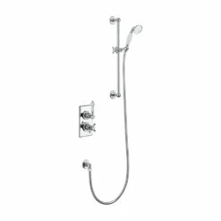 Burlington Trent Concealed Thermostatic Shower Kit With Handset & Claremont Handles