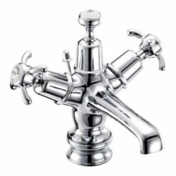 Burlington Anglesey Regent Basin Mixer Tap With High Central Indice And Click Clack Waste -TAP WAREHOUSE Shop burlington anr4 qt main