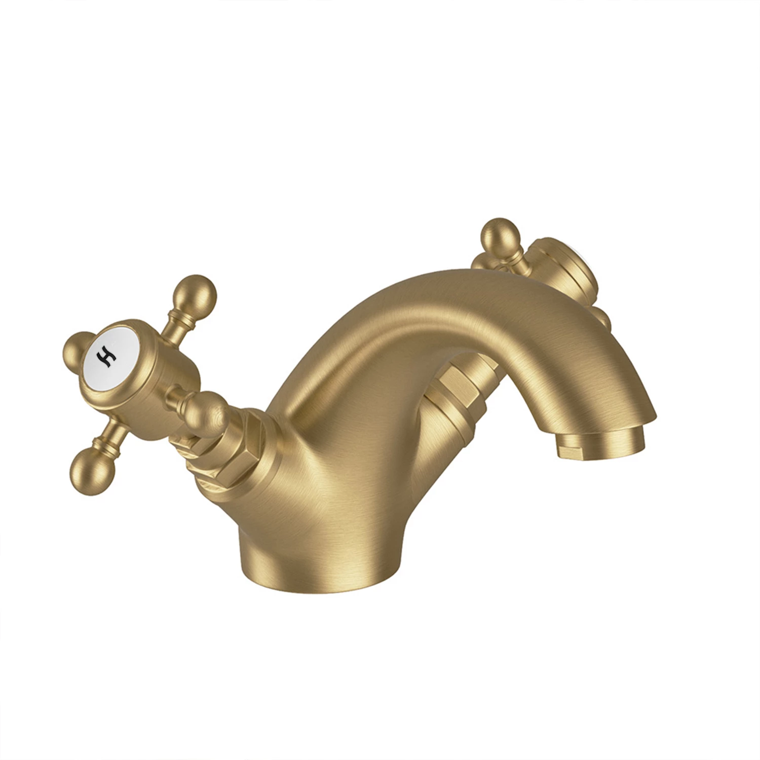 Butler & Rose Beatrice Brushed Brass Basin Mixer Tap & Waste 5 Butler & Rose Beatrice Brushed Brass Basin Mixer Tap & Waste - Image 3
