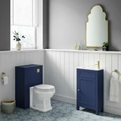 Butler & Rose Catherine Traditional 460mm Cloakroom Vanity Unit With Basin - Sapphire Blue 33 Butler & Rose Catherine Traditional 460mm Cloakroom Vanity Unit With Basin - Sapphire Blue -TAP WAREHOUSE Shop butler and rose catherine cloakroom unit sapphire blue lifestyle1