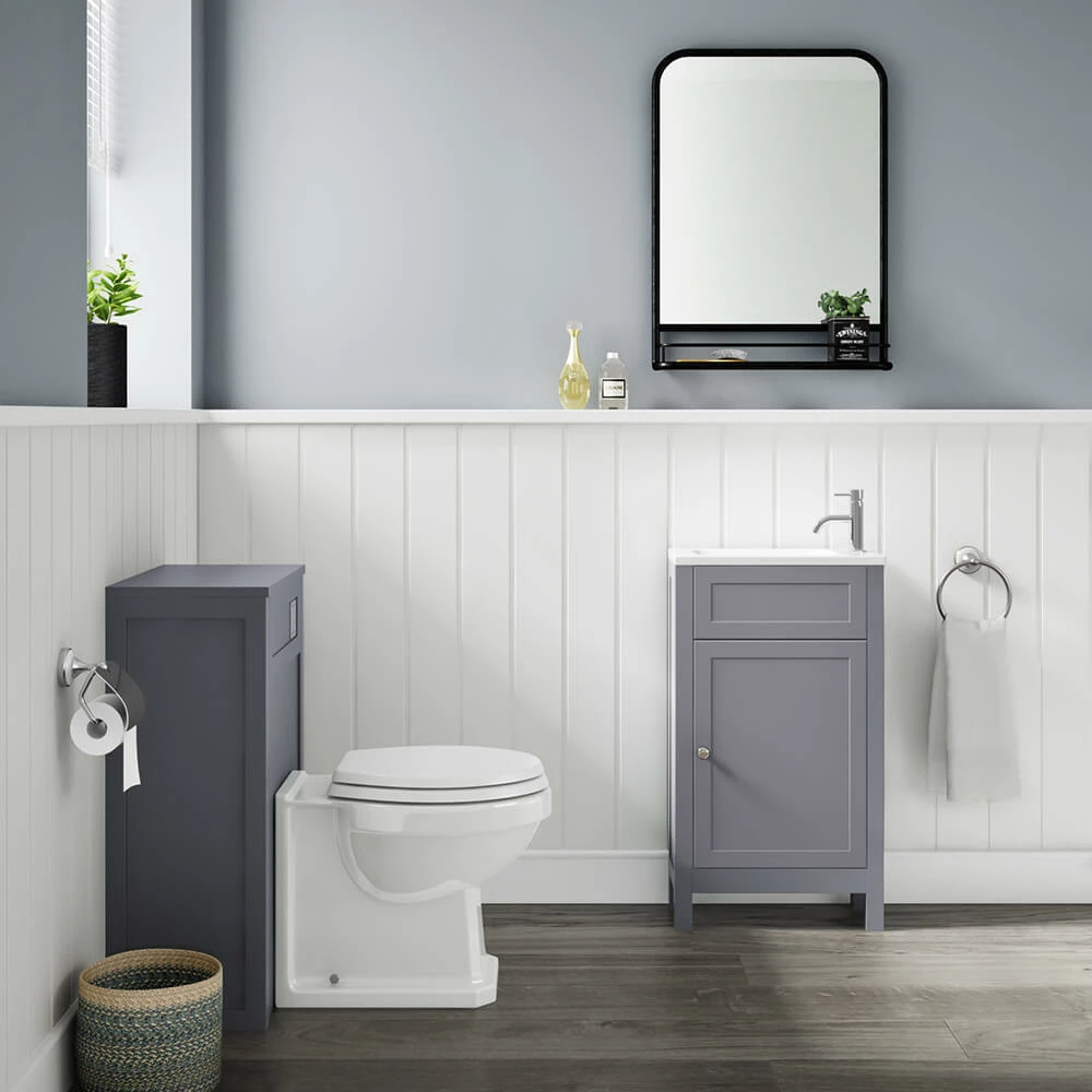 Butler & Rose Catherine Traditional 460mm Cloakroom Vanity Unit With Basin - Sapphire Blue 6 Butler & Rose Catherine Traditional 460mm Cloakroom Vanity Unit With Basin - Sapphire Blue - Image 5