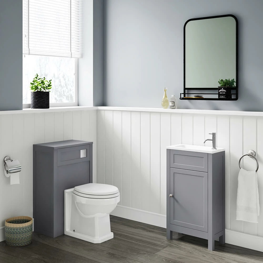 Butler & Rose Catherine Traditional 460mm Cloakroom Vanity Unit With Basin - Sapphire Blue 4 Butler & Rose Catherine Traditional 460mm Cloakroom Vanity Unit With Basin - Sapphire Blue - Image 3