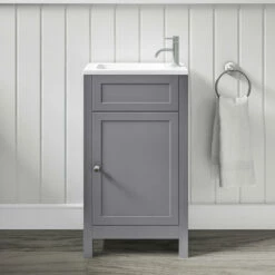 Butler & Rose Catherine Traditional 460mm Cloakroom Vanity Unit With Basin - Sapphire Blue