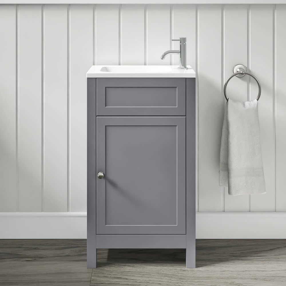 Butler & Rose Catherine Traditional 460mm Cloakroom Vanity Unit With Basin - Sapphire Blue 2 Butler & Rose Catherine Traditional 460mm Cloakroom Vanity Unit With Basin - Sapphire Blue