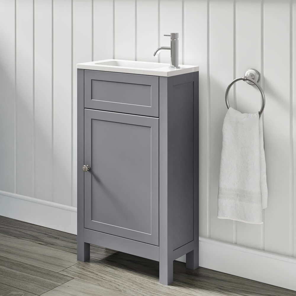 Butler & Rose Catherine Traditional 460mm Cloakroom Vanity Unit With Basin - Sapphire Blue 5 Butler & Rose Catherine Traditional 460mm Cloakroom Vanity Unit With Basin - Sapphire Blue - Image 4