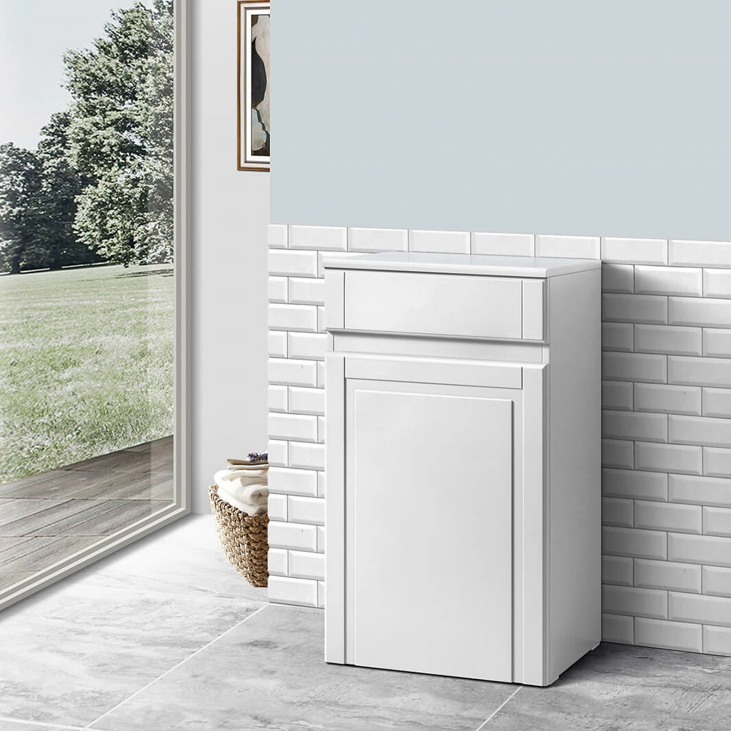 Butler & Rose Darcy 500mm Back To Wall Toilet Unit - Chalk White 4 Butler & Rose Darcy 500mm Back To Wall Toilet Unit - Chalk White - Image 2