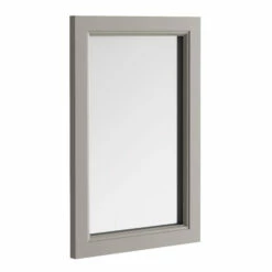 Butler & Rose Mirror With Spa Grey Frame - 900 X 600mm 10 Butler & Rose Mirror With Spa Grey Frame - 900 X 600mm -TAP WAREHOUSE Shop butler and rose framed mirror 900x600mm dovetail grey cutout
