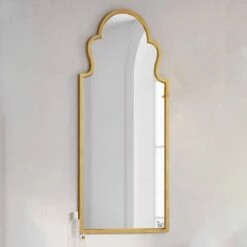 Butler & Rose Aged Brass Mirror - 500 X 830mm