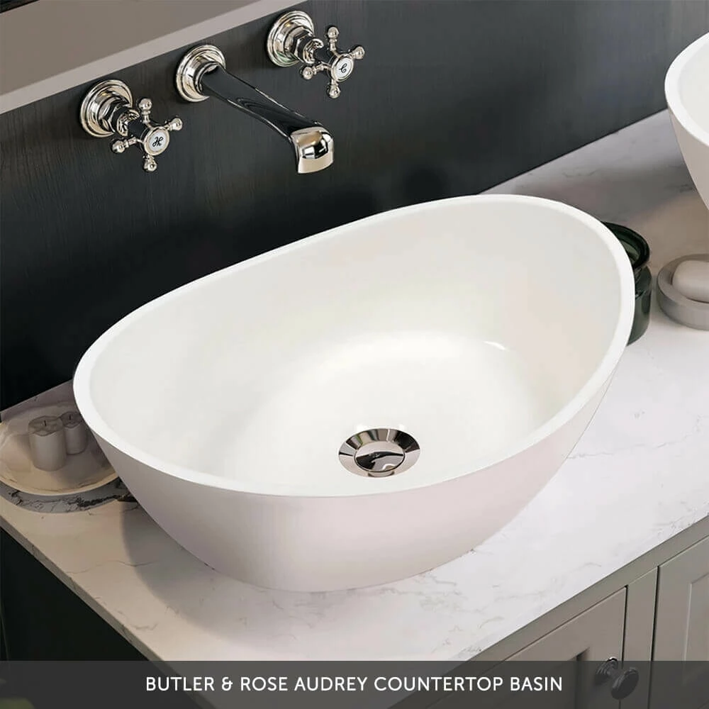 Butler & Rose Catherine Floorstanding Shadow Grey Vanity Unit With Country Oak-Effect Countertop & Audrey Stone Resin Basin 16 Butler & Rose Catherine Floorstanding Shadow Grey Vanity Unit With Country Oak-Effect Countertop & Audrey Stone Resin Basin - Image 14
