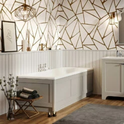 Butler & Rose Wooden End Bath Panel - 750mm - Arctic White 13 Butler & Rose Wooden End Bath Panel - 750mm - Arctic White -TAP WAREHOUSE Shop butler rose bath panel dovetail grey lifestyle