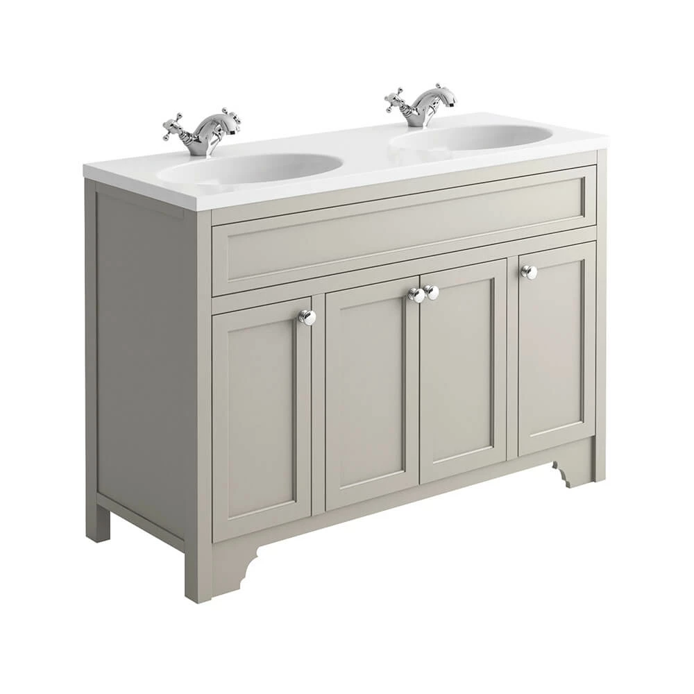 Butler & Rose Beatrice 1200mm Floorstanding Double Basin Vanity Unit - Spa Grey 5 Butler & Rose Beatrice 1200mm Floorstanding Double Basin Vanity Unit - Spa Grey - Image 3