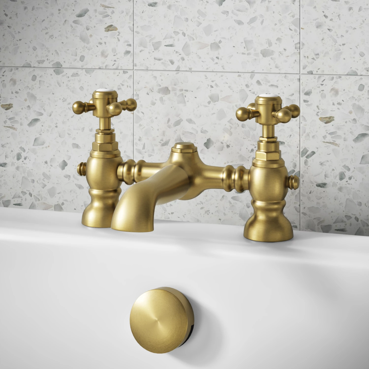 Butler & Rose Beatrice Brushed Brass Bath Filler 3 Butler & Rose Beatrice Brushed Brass Bath Filler