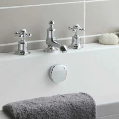 Butler & Rose Caledonia Crosshead 3 Hole Bath Filler - Chrome