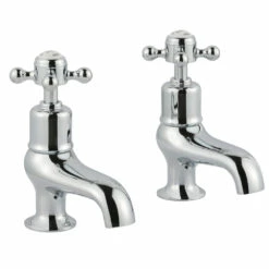 Butler & Rose Caledonia Crosshead Bath Pillar Taps - Chrome