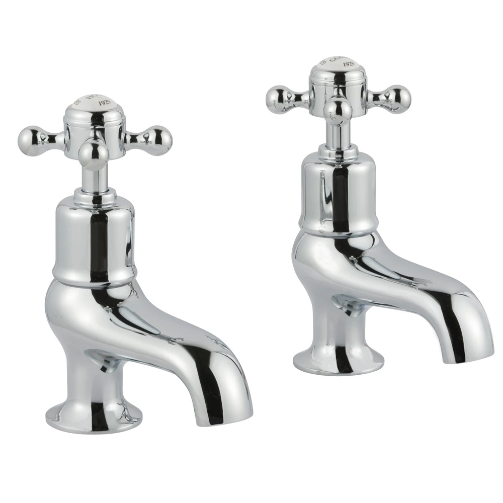 Butler & Rose Caledonia Crosshead Bath Pillar Taps - Chrome 3 Butler & Rose Caledonia Crosshead Bath Pillar Taps - Chrome