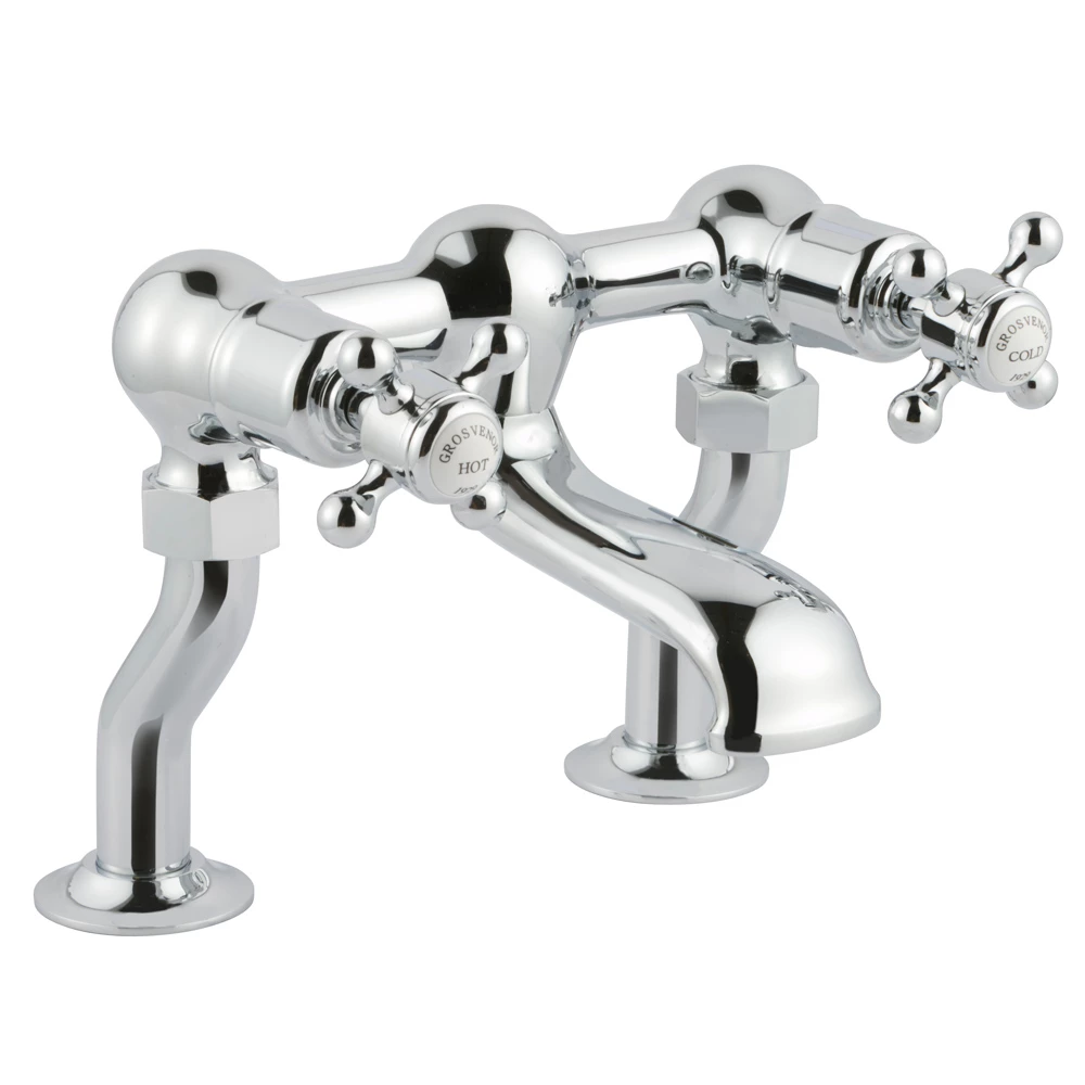 Butler & Rose Caledonia Crosshead Deck Mounted Bath Filler - Chrome 3 Butler & Rose Caledonia Crosshead Deck Mounted Bath Filler - Chrome