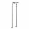 Butler & Rose Caledonia Crosshead Floorstanding Bath Filler - Nickel