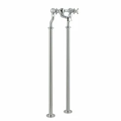 Butler & Rose Caledonia Crosshead Floorstanding Bath Filler - Nickel