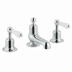 Butler & Rose Caledonia Lever 3 Hole Long Nose Basin Mixer - Nickel 9 Butler & Rose Caledonia Lever 3 Hole Long Nose Basin Mixer - Nickel -TAP WAREHOUSE Shop butler rose caledonia lever 3 hole basin tap
