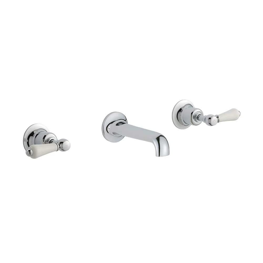 Butler & Rose Caledonia Lever 3 Hole Wall Mounted Basin Mixer - Chrome 4 Butler & Rose Caledonia Lever 3 Hole Wall Mounted Basin Mixer - Chrome - Image 2
