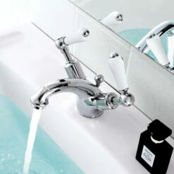 Butler & Rose Caledonia Lever Mono Basin Mixer With Pop-up Waste - Chrome
