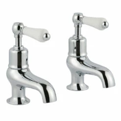 Butler & Rose Caledonia Lever Bath Pillar Taps - Chrome