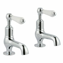 Butler & Rose Caledonia Lever Cloakroom Basin Pillar Taps - Chrome