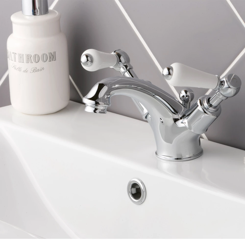 Butler & Rose Caledonia Lever Mono Basin Mixer With Pop-up Waste - Chrome 4 Butler & Rose Caledonia Lever Mono Basin Mixer With Pop-up Waste - Chrome - Image 2