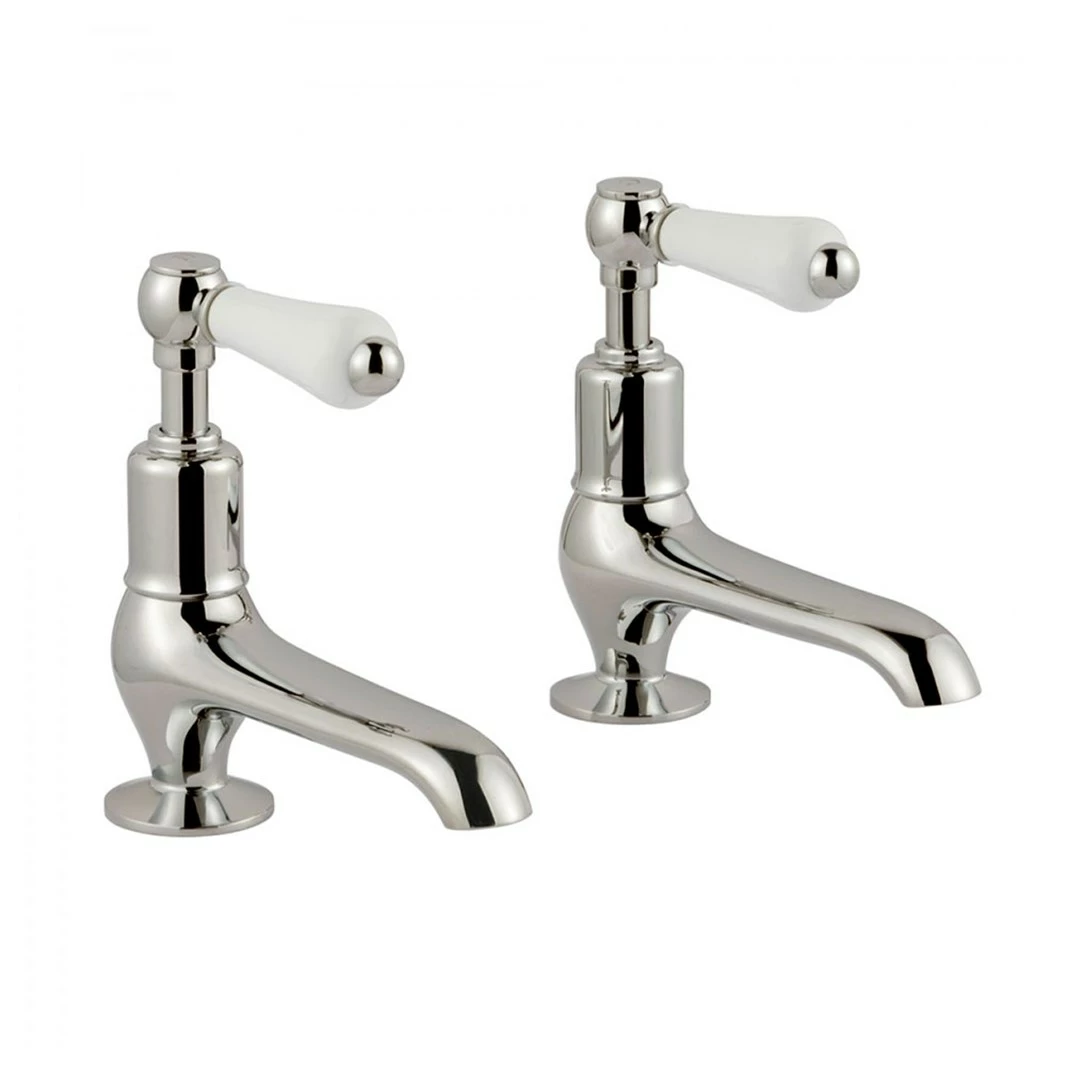 Butler & Rose Caledonia Lever Long Nose Basin Pillar Taps - Chrome 4 Butler & Rose Caledonia Lever Long Nose Basin Pillar Taps - Chrome - Image 2