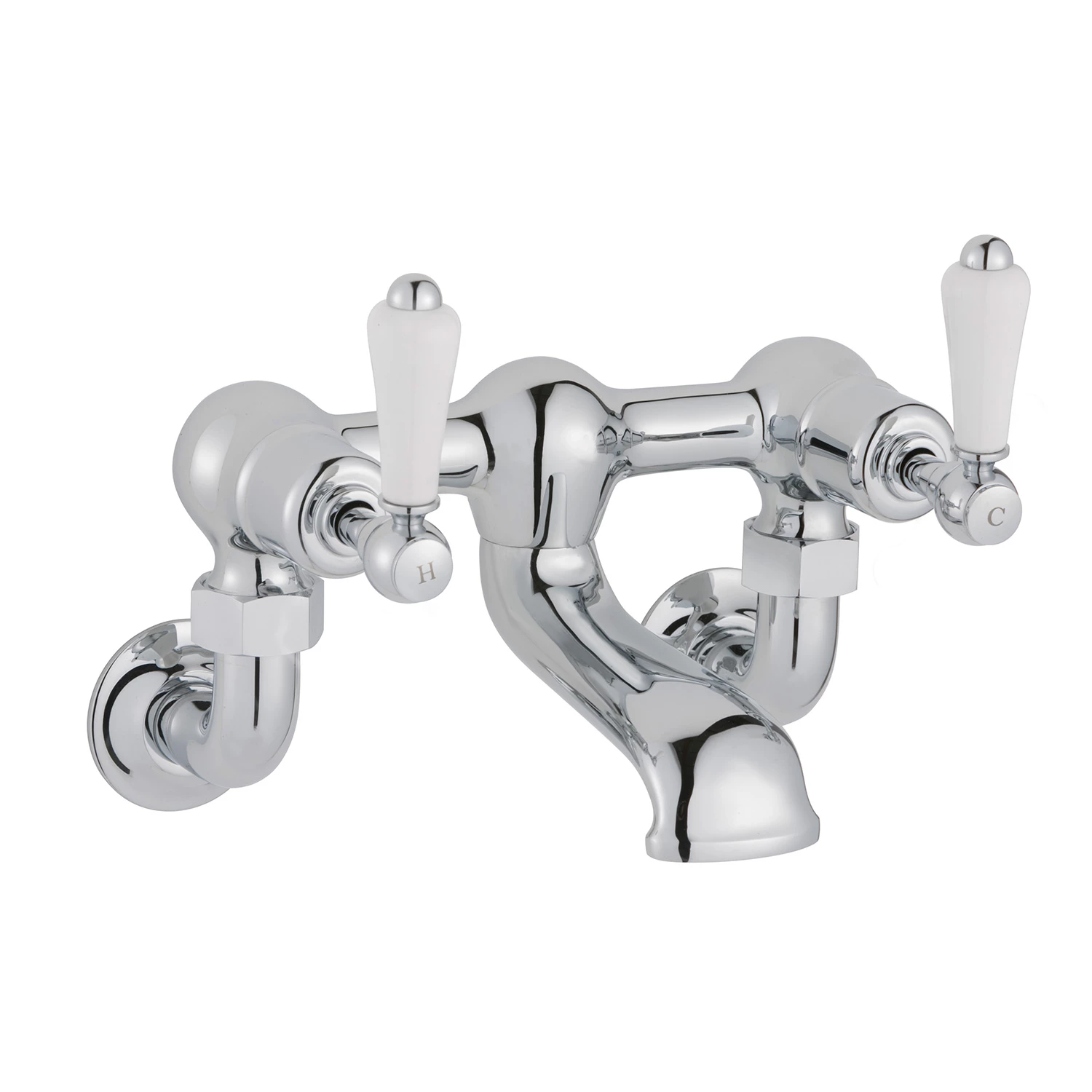 Butler & Rose Caledonia Lever Wall Mounted Bath Filler - Nickel 3 Butler & Rose Caledonia Lever Wall Mounted Bath Filler - Nickel
