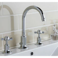 Butler & Rose Caledonia Pinch 3 Hole Basin Mixer - Chrome