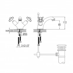 Butler & Rose Caledonia Pinch Mono Basin Mixer With Pop-up Waste - Nickel -TAP WAREHOUSE Shop butler rose caledonia pinch basin mixer tap tech