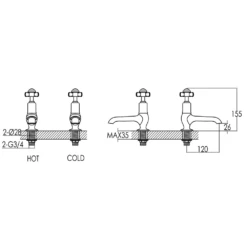 Butler & Rose Caledonia Pinch Long Nose Basin Pillar Taps - Chrome 7 Butler & Rose Caledonia Pinch Long Nose Basin Pillar Taps - Chrome -TAP WAREHOUSE Shop butler rose caledonia pinch basin pillar taps tech
