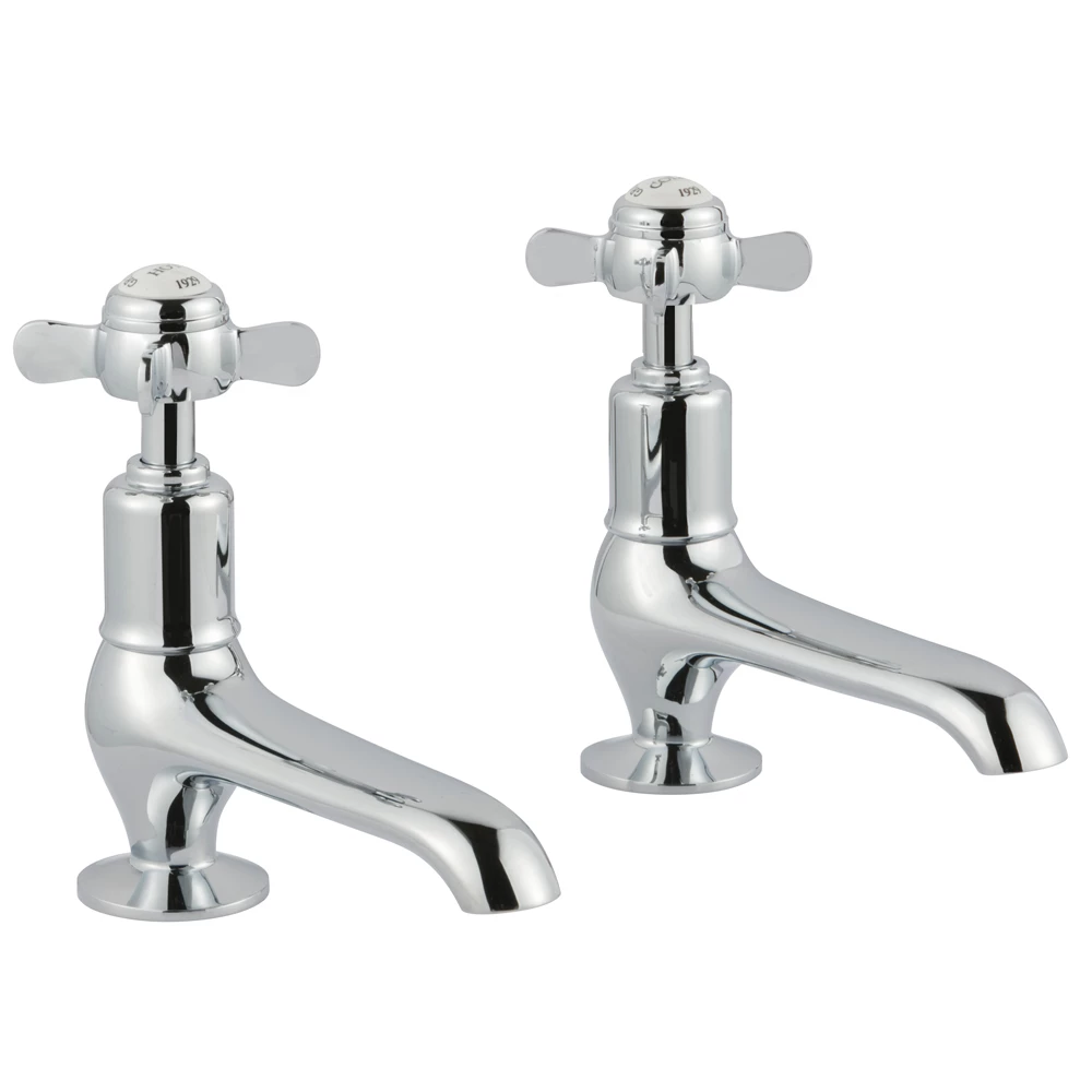 Butler & Rose Caledonia Pinch Long Nose Basin Pillar Taps - Chrome 3 Butler & Rose Caledonia Pinch Long Nose Basin Pillar Taps - Chrome